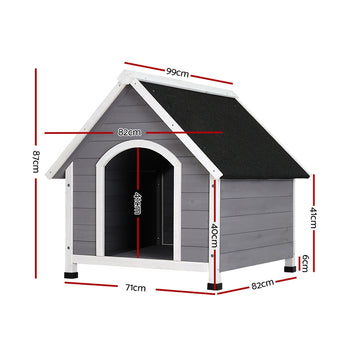 i.Pet Dog Kennel Outdoor Wooden Indoor Puppy Pet House Weatherproof XL Large i.Pet